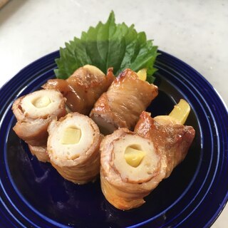 ポテト詰めちくわの甘辛焼き♪